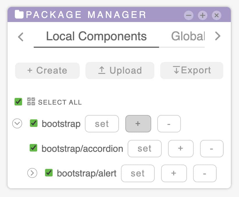 tilepieces documentation - Panels-PackageManager-LocalComponent-add