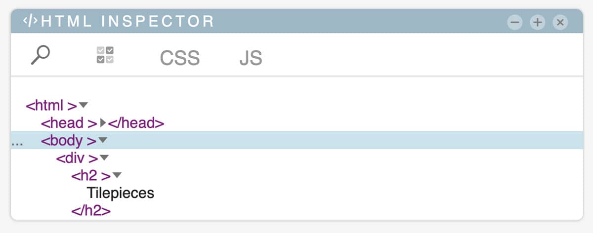 tilepieces documentation - html-inspector-icon