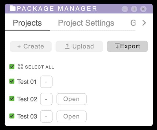 tilepieces documentation - package-manager-projects-export